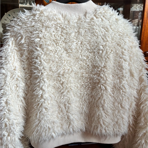 Wild Fable Off-White Fuzzy Teddy Jacket - Picture 2 of 4